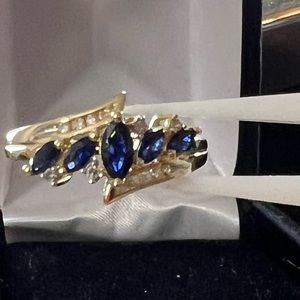 Sapphire and Diamond accent ring